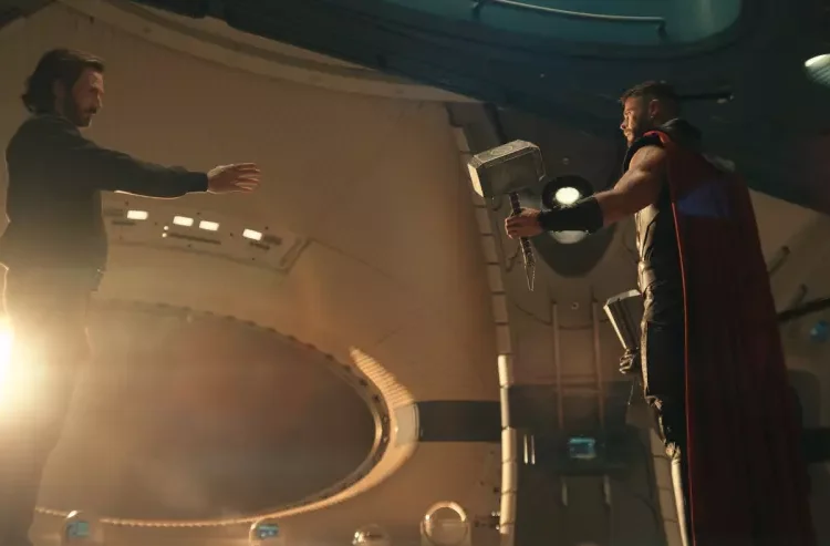 Chris Hemsworth as Thor in a dramatic lightning-filled scene from the Avengers: Doomsday official movie trailer.